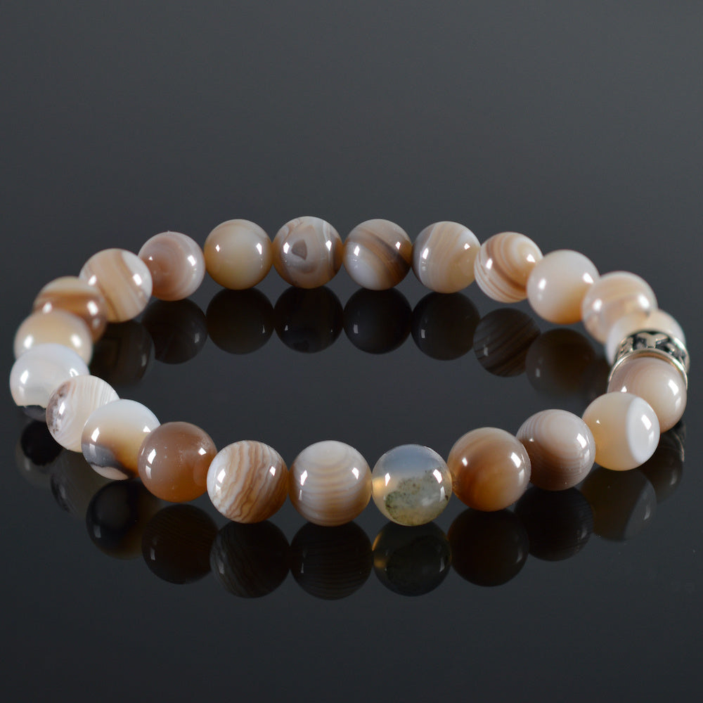 dames armband JayC's Mocca, mokka kleuren, roestvrij staal tussenstuk JayC's