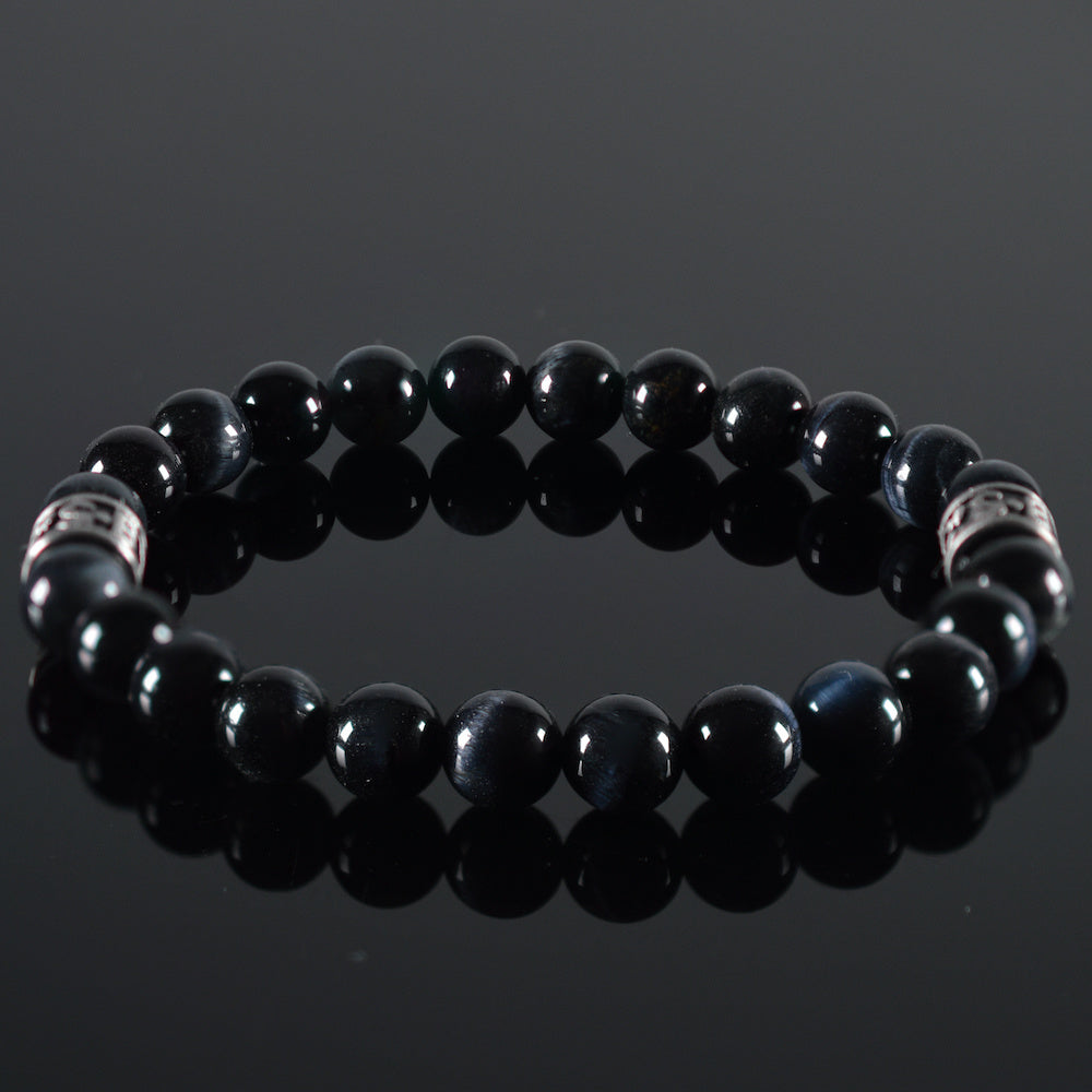 Heren armband Tiger-Eye darkblue